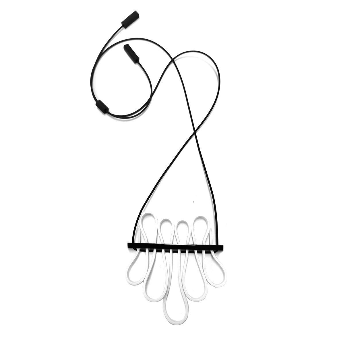 ROMY pendant WHITE / black