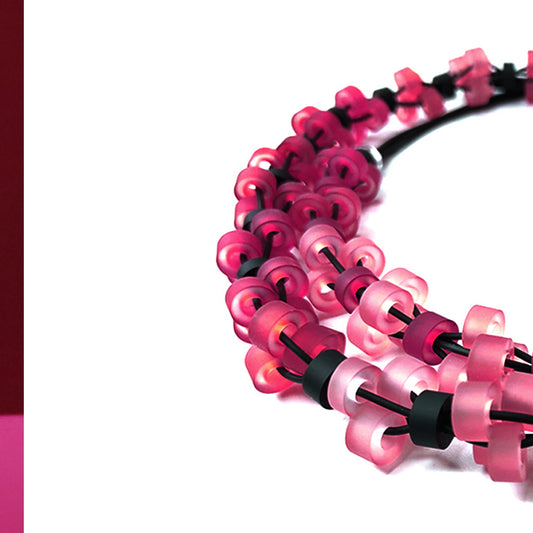 VERONA long necklace Fuchsia Pink