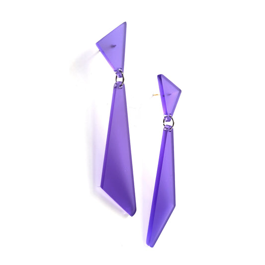 ARKANSAS acrylic earrings Purple Frosted