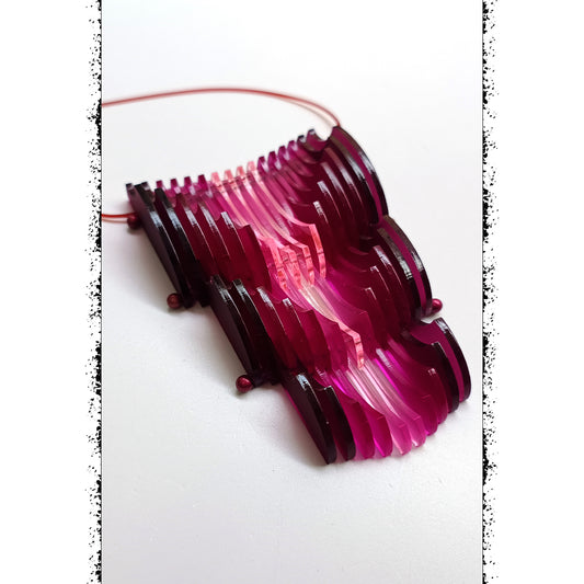 ANGEL FALLS statement pendant - One of a Kind - Fuchsia Pink