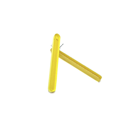 BETSY acrylic stud earrings Citrus Yellow
