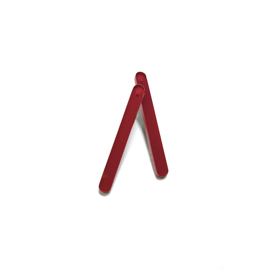 BETSY acrylic stud earrings Chilli Red