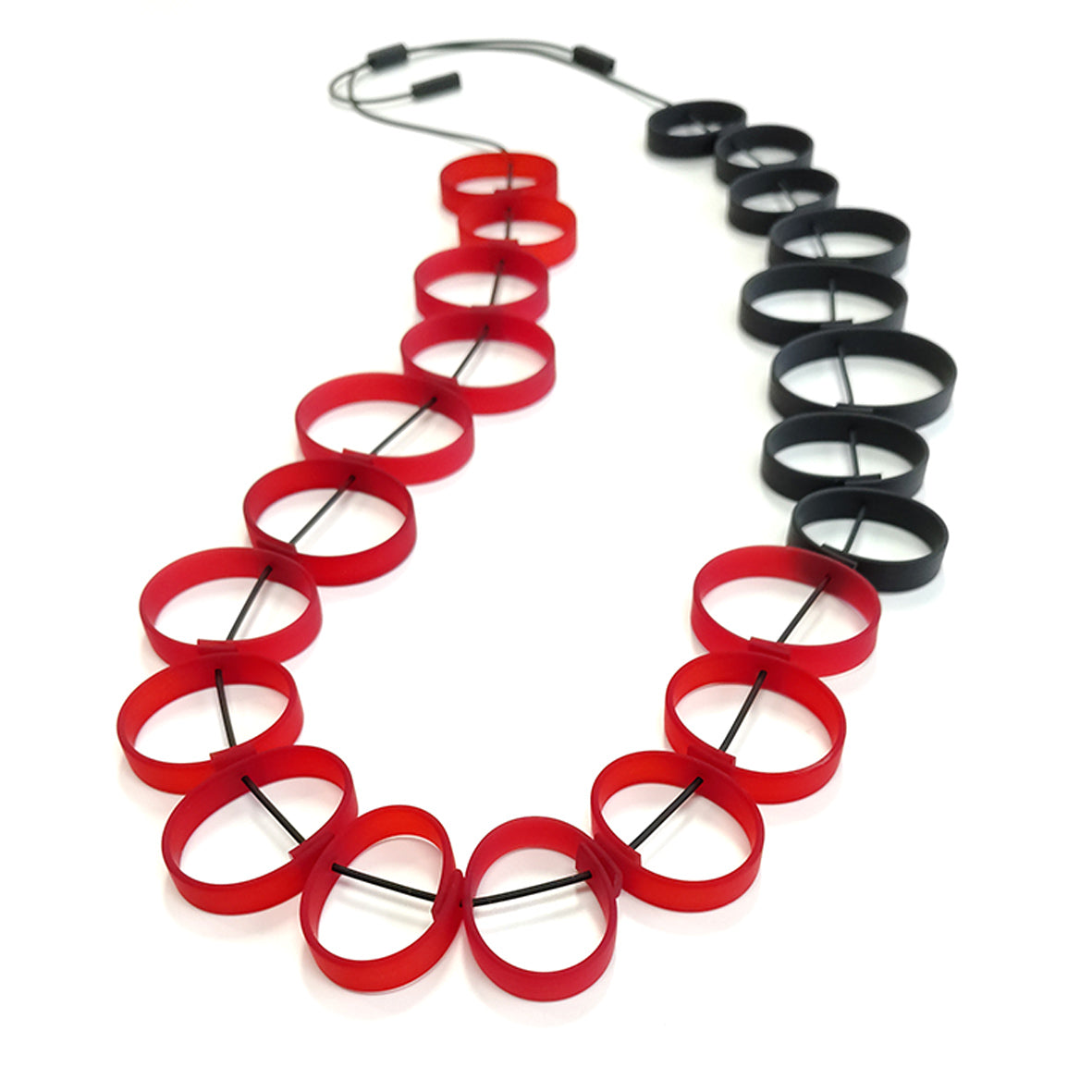 CAPRI long necklace Red Black