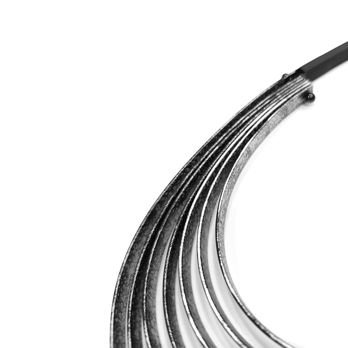 DALILA multi layer rubber necklace Antic Silver