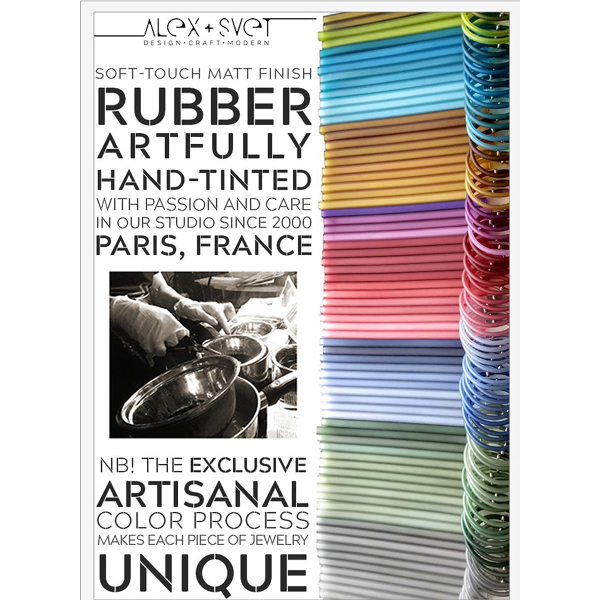 DRIM TRIO set of 3 rubber bracelets Purple Violet