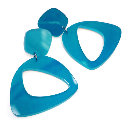 ELGA magestic post & drop earrings Aqua Lake