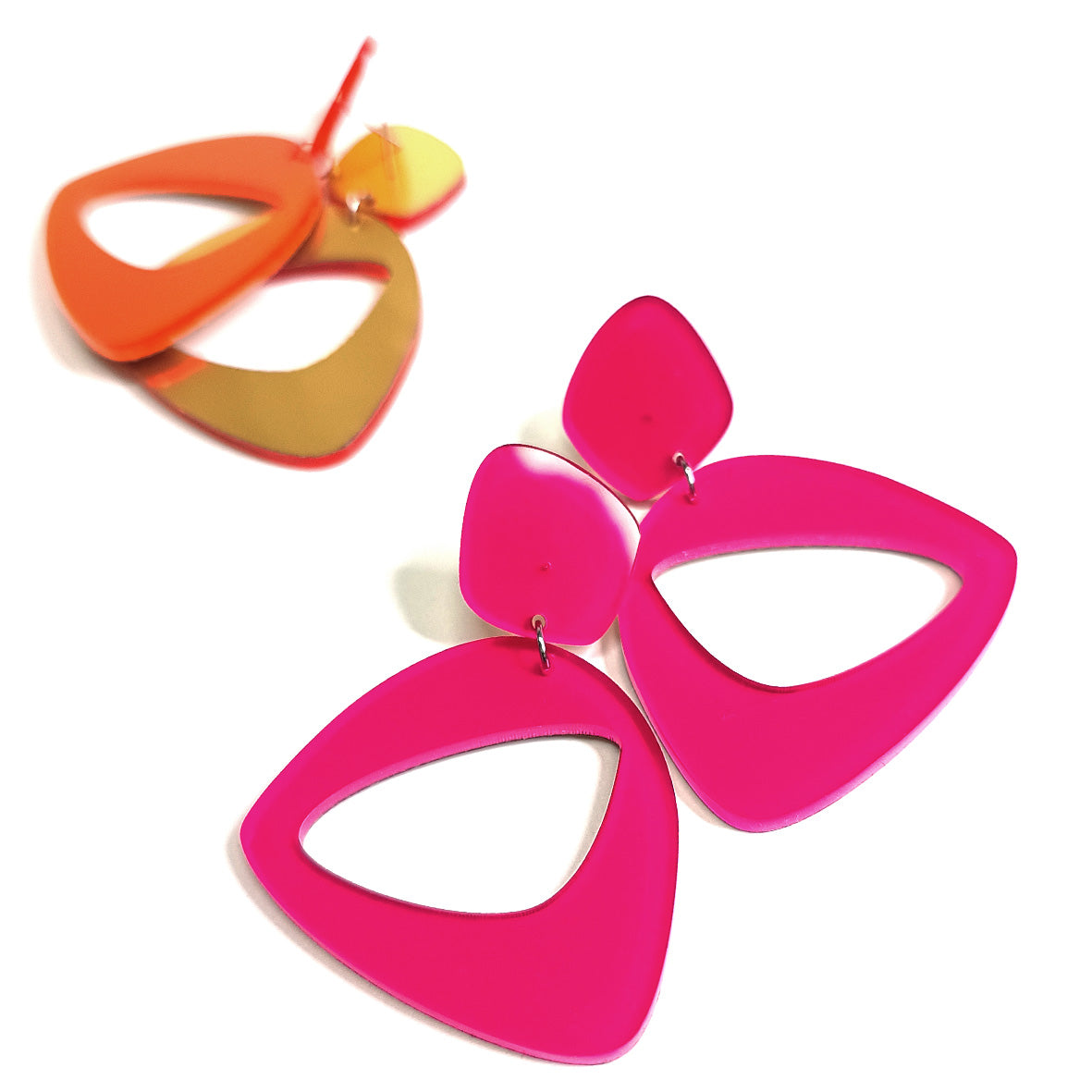 ELGA magestic post & drop earrings Orange