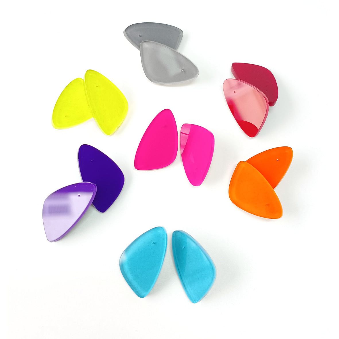 EMILY acrylic stud earrings Dark Purple