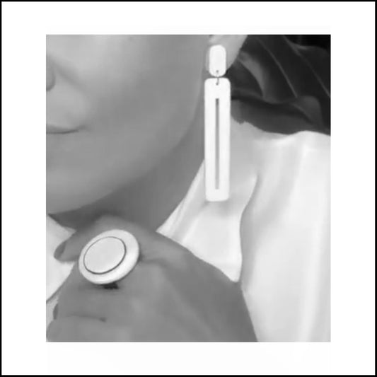 Ingrid post & drop earrings Snow White