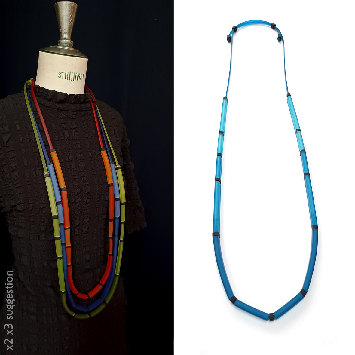 LORETA long necklace Turquoise Peacock
