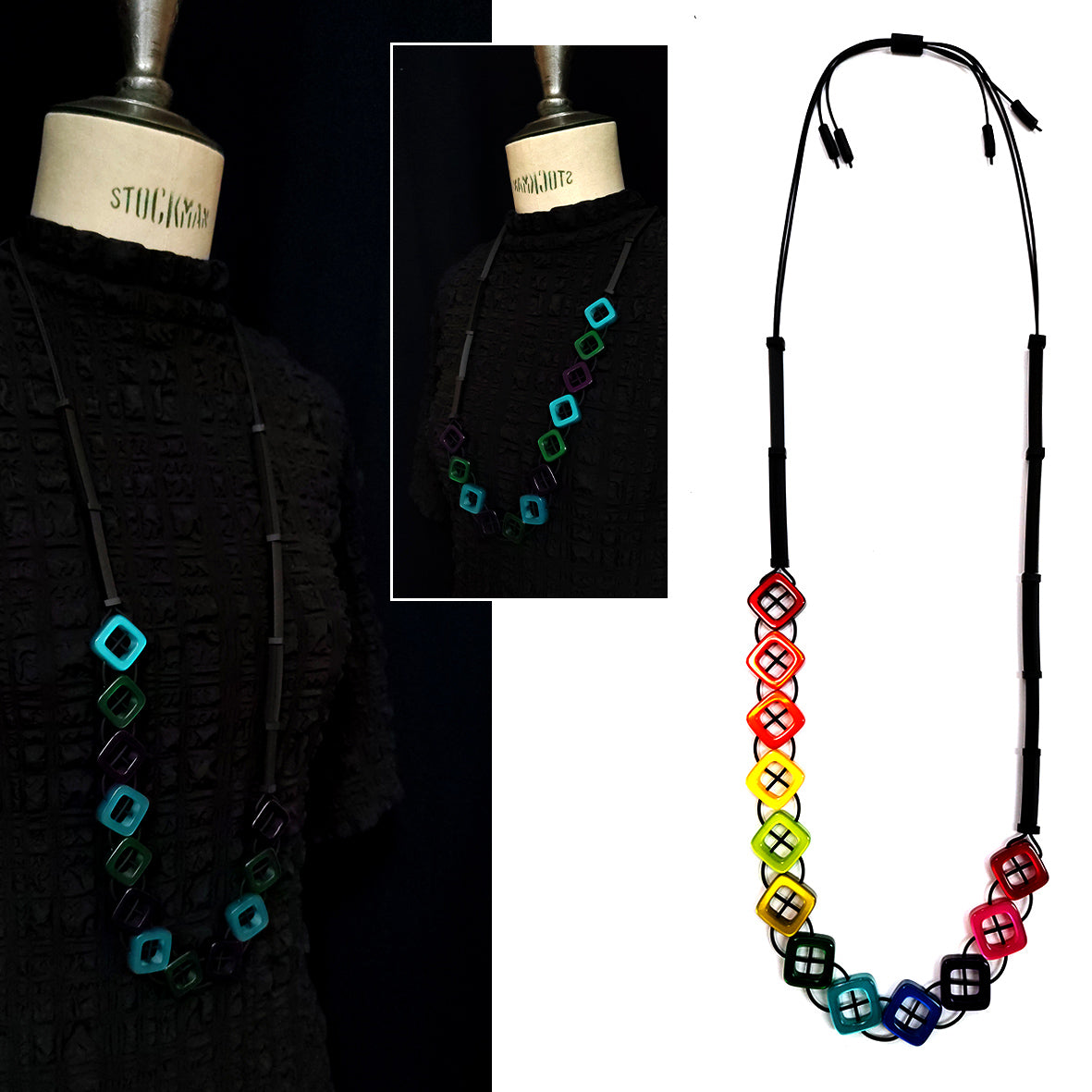 MAEVE resin long necklace Orange Nature