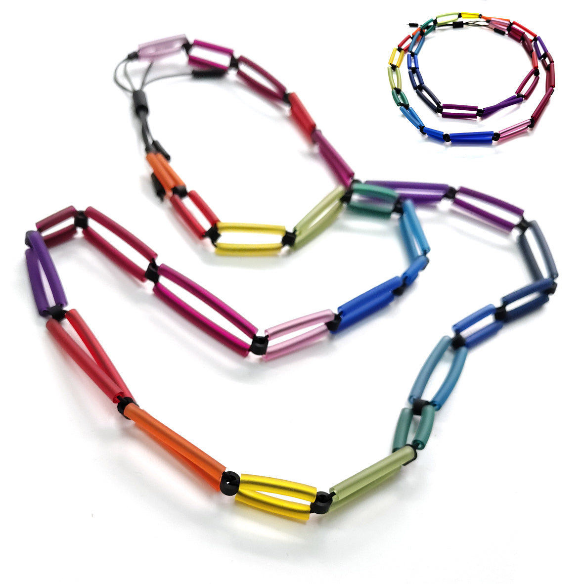 ALBA long necklace Rainbow
