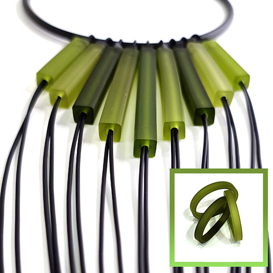 WANAKA necklace + DRIM°TRIO / SET Lime Green