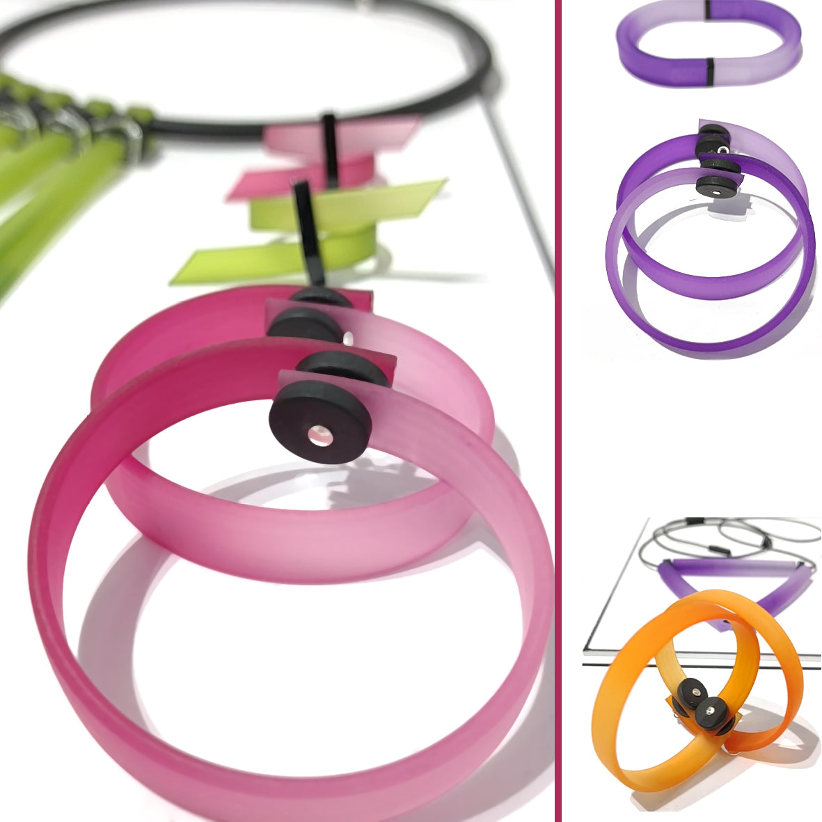ORA rubber earrings Yellow Candy
