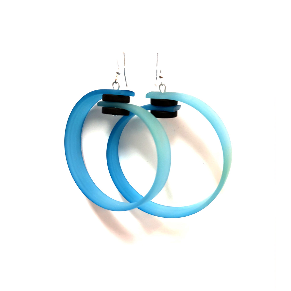 ORA b.o. créoles en "caoutchouc" Turquoise