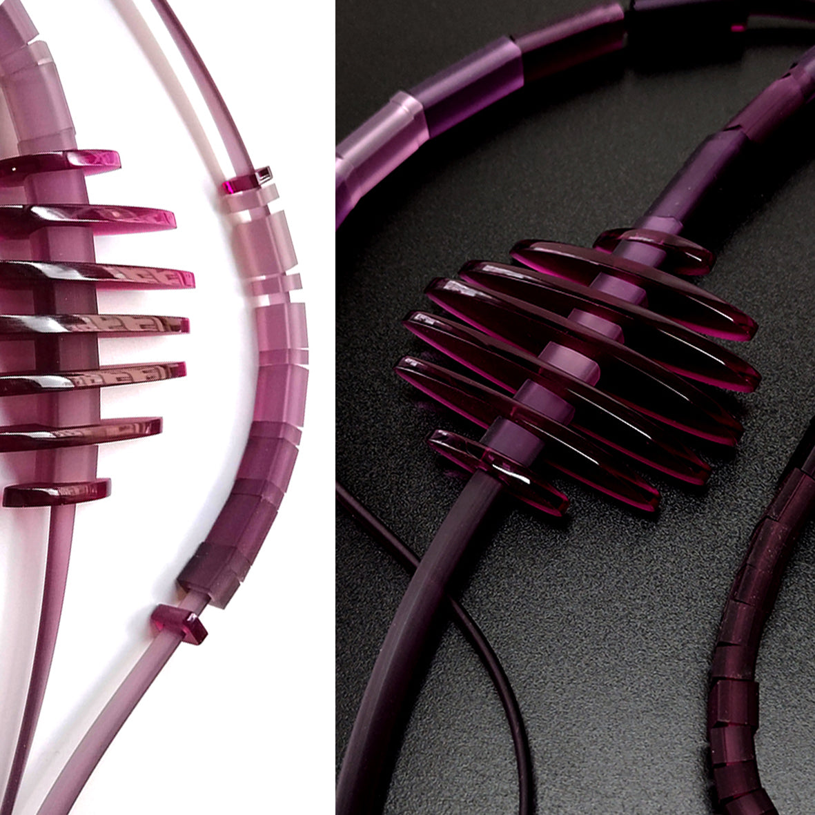 RIO long necklace Amethyst Orchid
