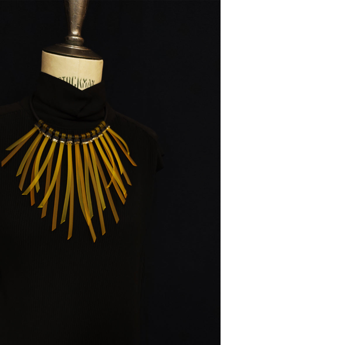 -30% SANTA-CRUZ collier "plumes" Jaune Soleil
