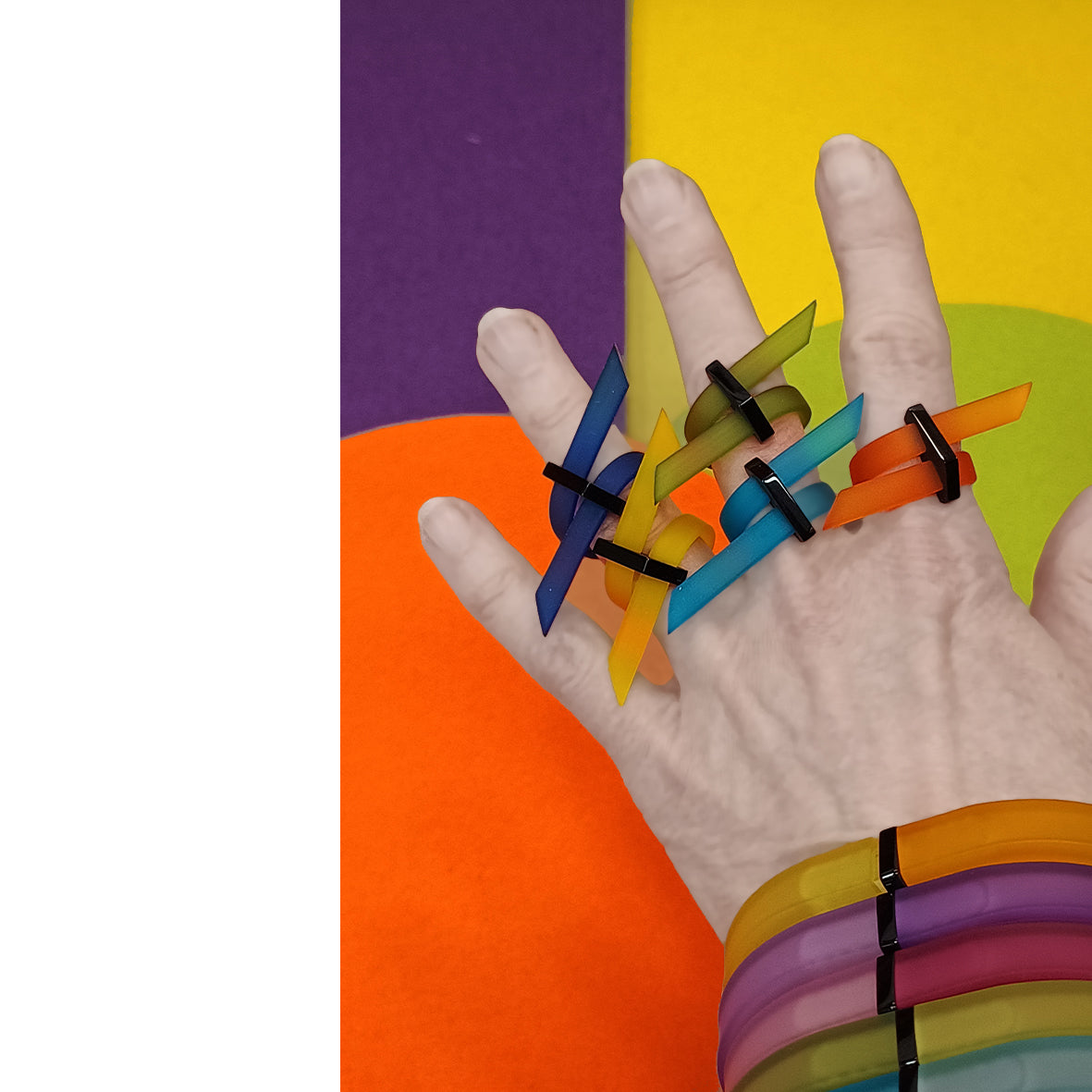 SANAGA adjustable rings Fuschia