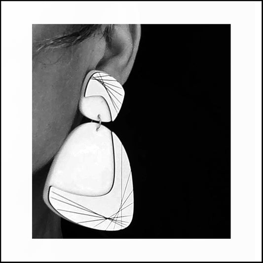 SOLVEIG clip-on earrings White