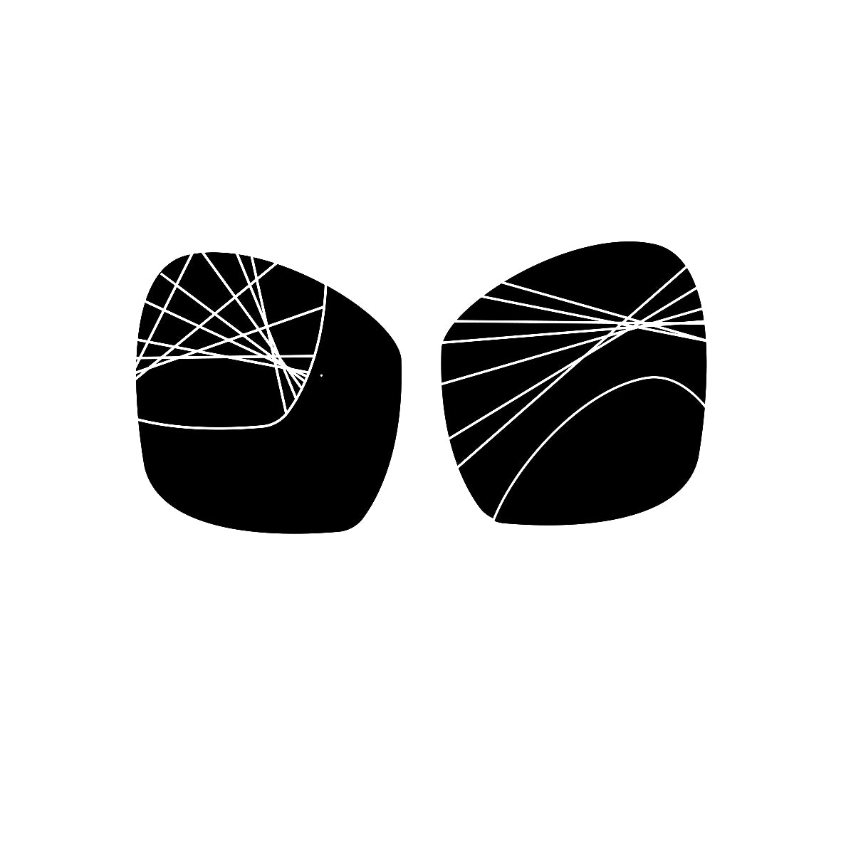 Sorley stud earrings Black
