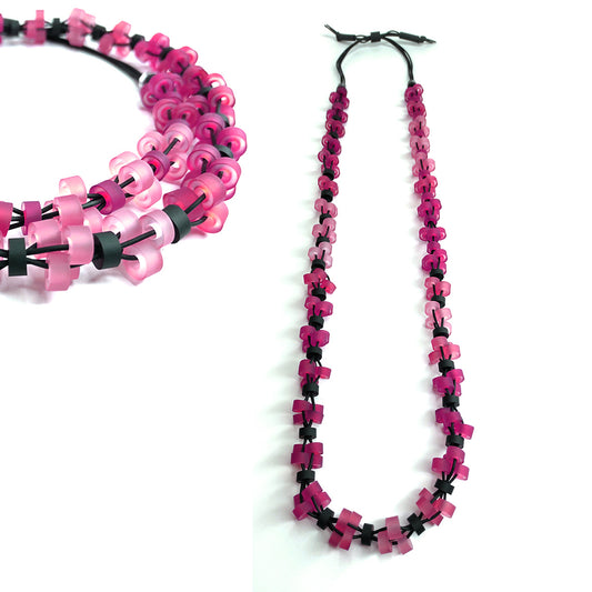 VERONA long necklace Fuchsia Pink
