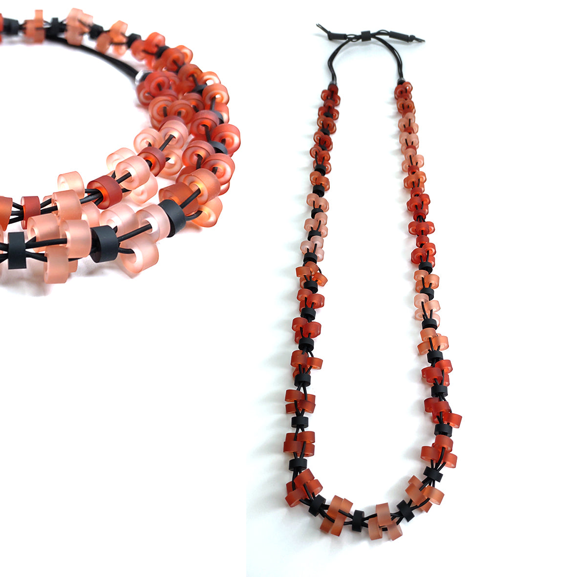 VERONA long necklace Garnet Amarante