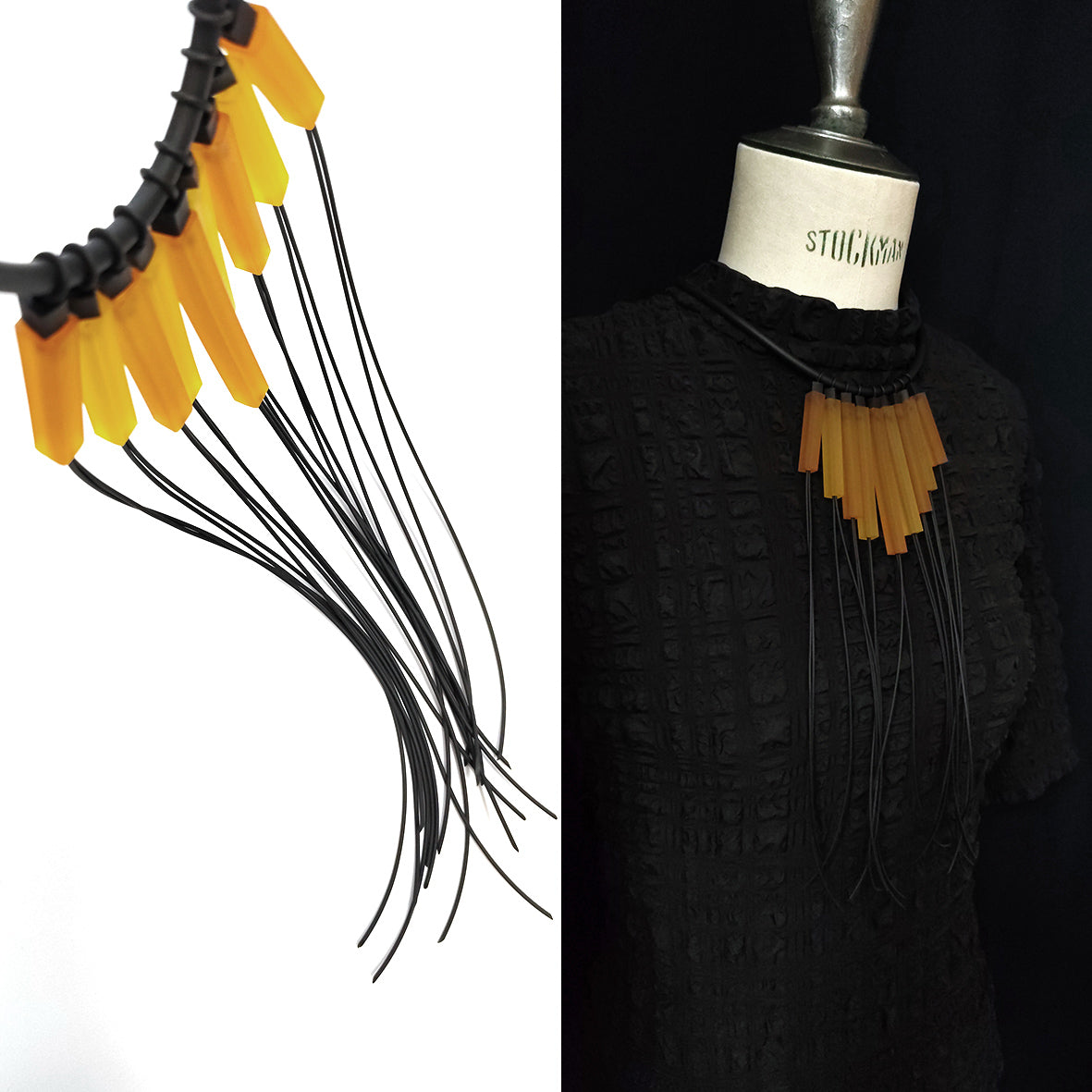 WANAKA necklace & SANAGA ring + KAYLEE bracelet - free / SET Yellow