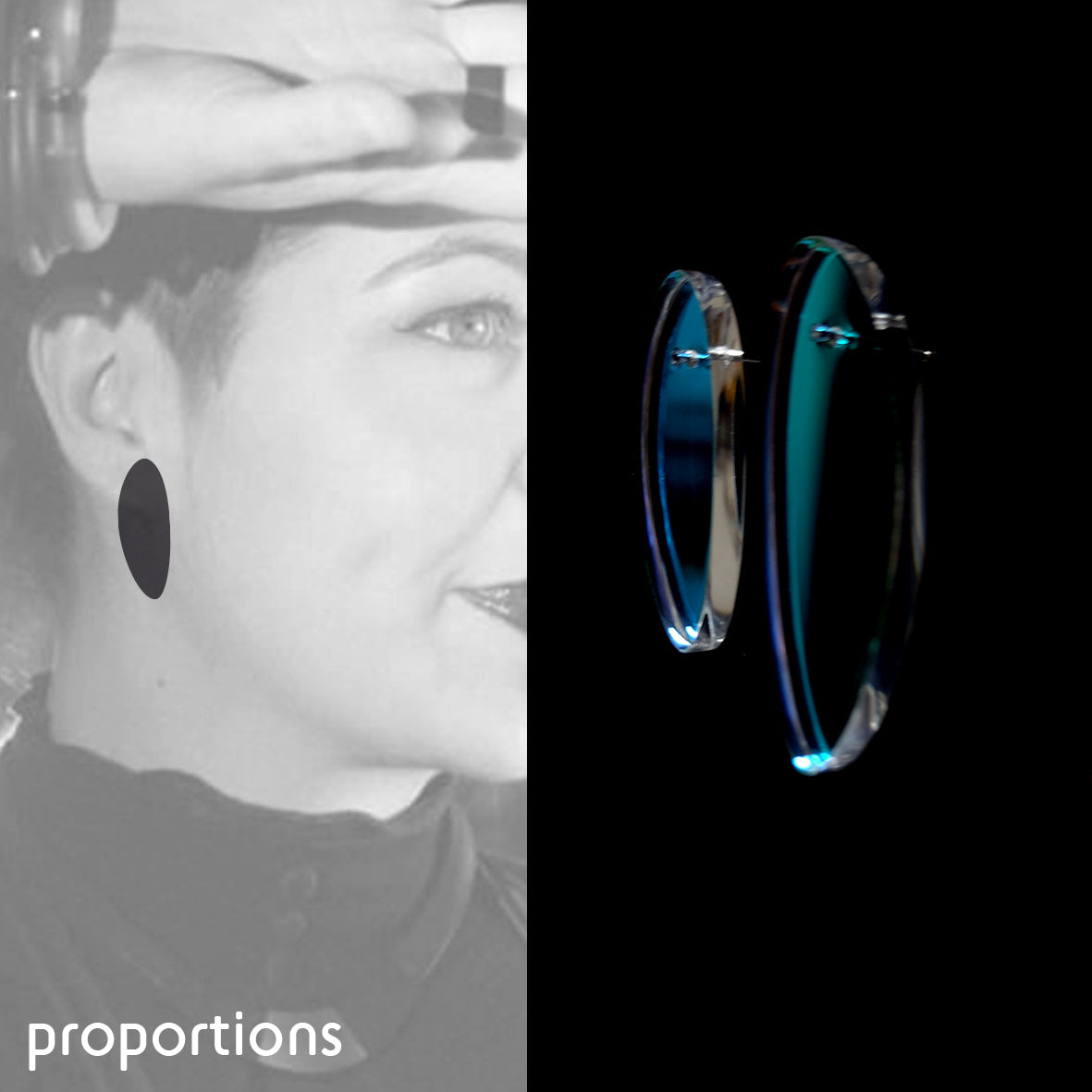 DEA°AB stud earrings Aurora Borealis