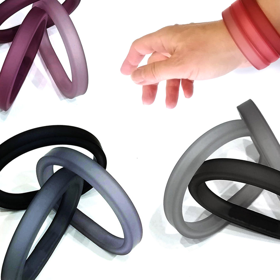 Drim Trio set of 3 rubber bracelets | 8 colors available