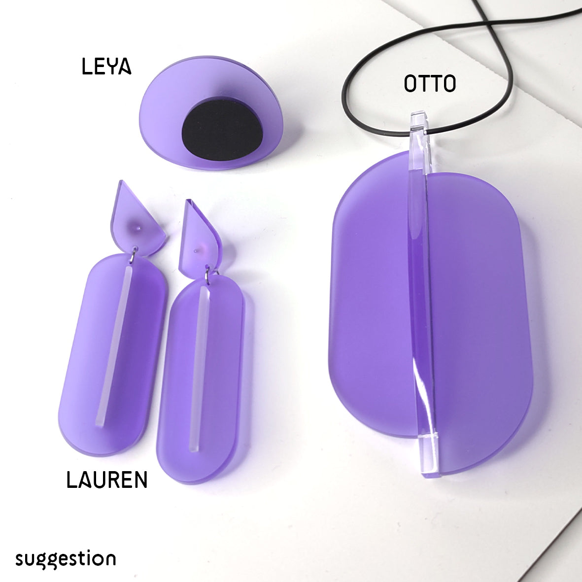 LEYA ring Aurora Violet Frosted