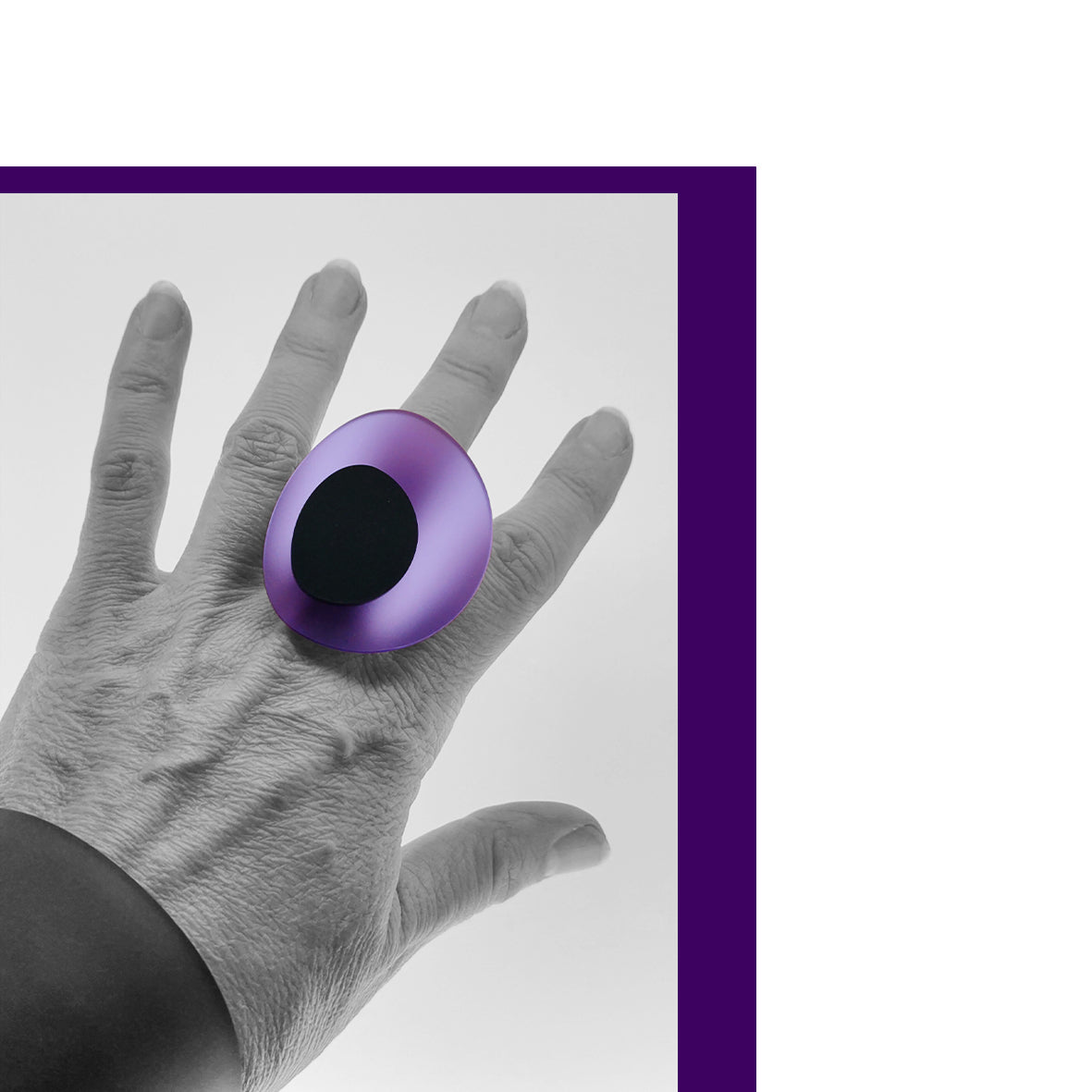 LEYA ring Aurora Violet Frosted