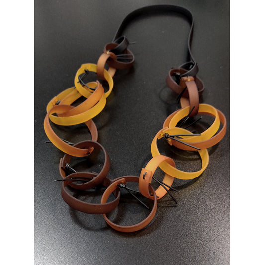 RITA long necklace Ochre Bronze