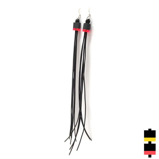 BALI long tassel earrings NEON°Black in 2 colors