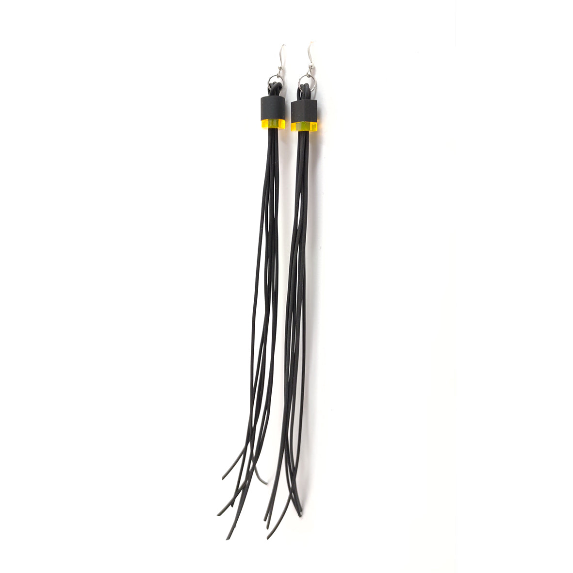 BALI long tassel earrings NEON°Black in 2 colors