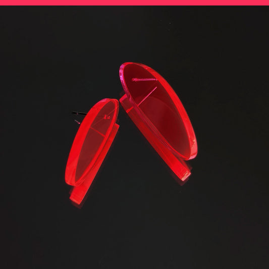 DEA stud earrings Neon Red