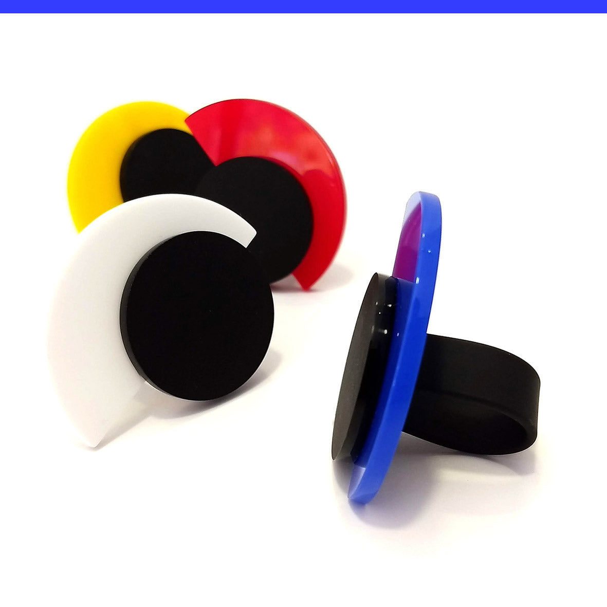 SUZAN bague Bleu et Noir