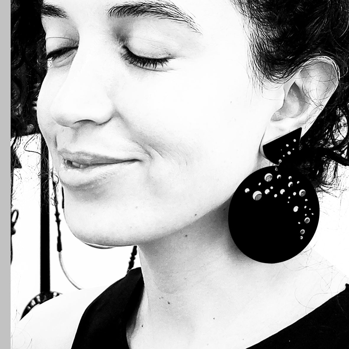 -50% : AGATHE "créoles" boucles d'oreilles Rose Poudré