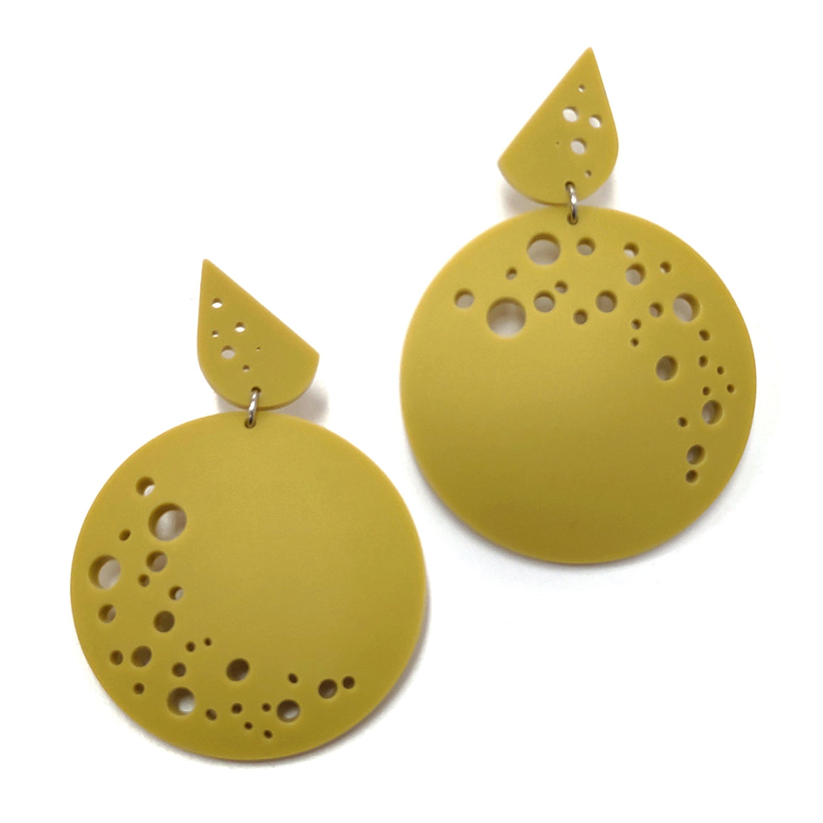 -50% :  AGATHE boucles d'oreilles "créoles" Moutarde de Dijon