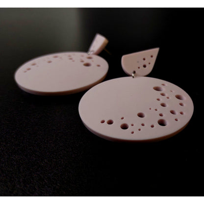 -50% : AGATHE "créoles" boucles d'oreilles Rose Poudré