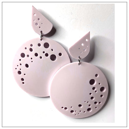-50% : AGATHE "créoles" boucles d'oreilles Rose Poudré