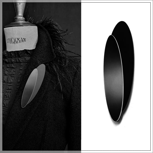 AILA  majestic acrylic brooch Black Black