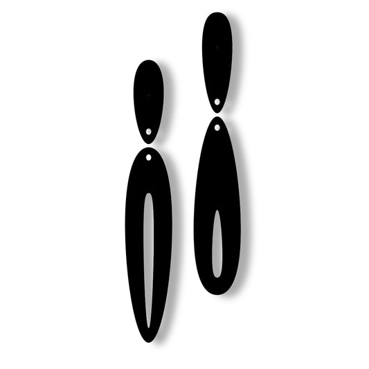 AMADEA post & drop earrings Black