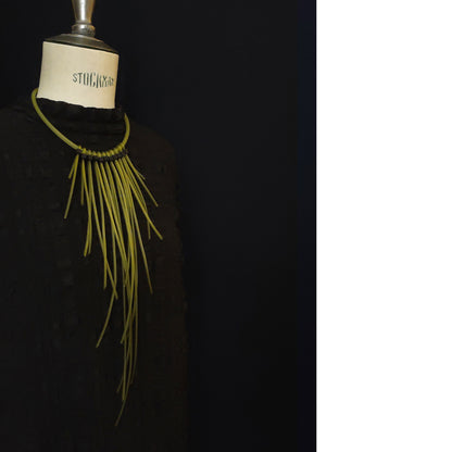 ARA "feather" necklace Lime Green