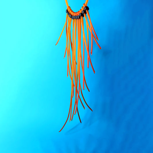 ARA "feather" necklace Orange Mandarine