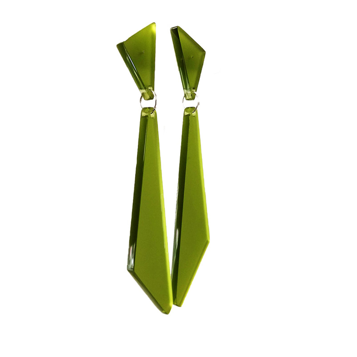 ARKANSAS boucles d'oreilles en Plexiglas Green Khaki