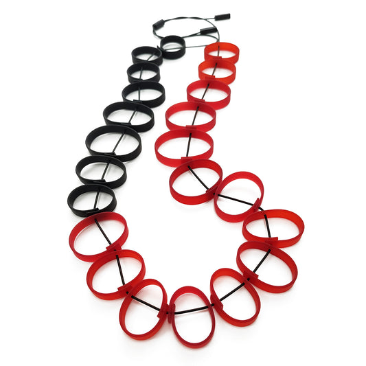 CAPRI long necklace Red Black