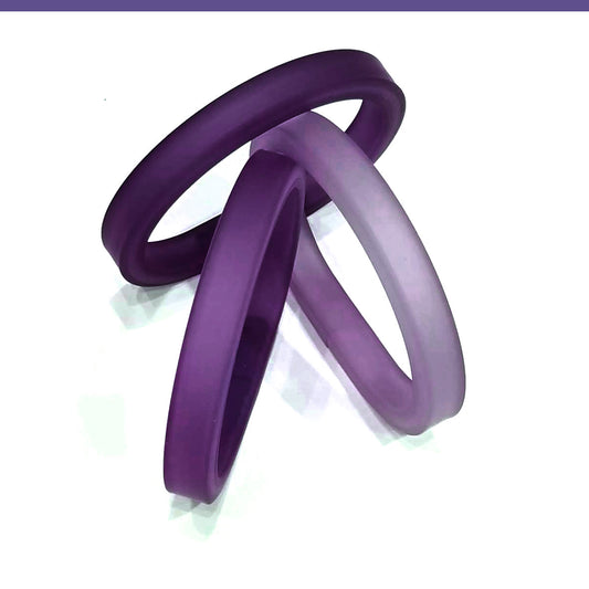 DRIM TRIO set of 3 rubber bracelets Purple Violet