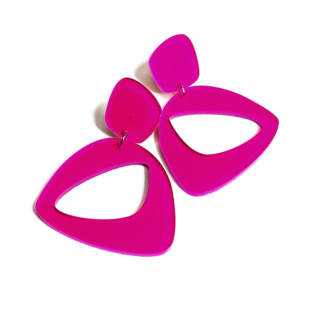 ELGA magestic post & drop earrings Magenta