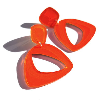 ELGA magestic post & drop earrings Orange