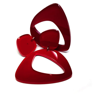 ELGA majestueuses boucles d'oreilles en Plexiglas Chilli Red